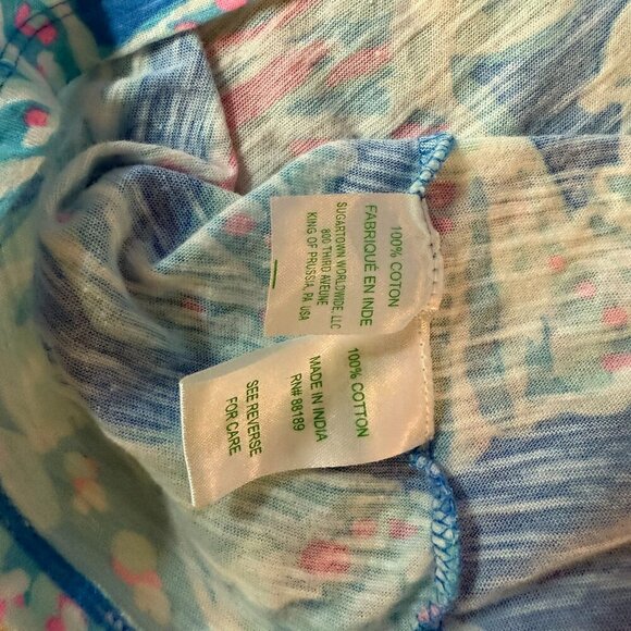 Lilly Pulitzer Arya Tank Into the Deep Women's M Halter Lightweight Resort Beach - Picture 5 of 5